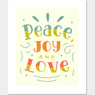 Positive motivational, Love peace and joy Posters and Art